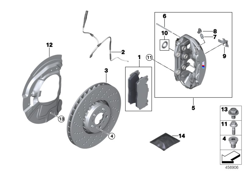 Front wheel brake