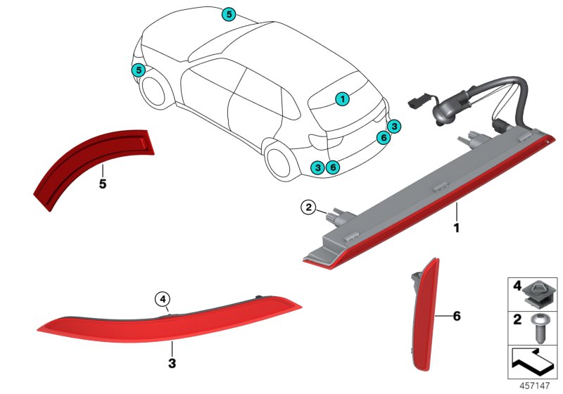 Third brake light / rear reflector