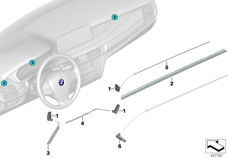 Módulo LED / condutor de luz, tablier