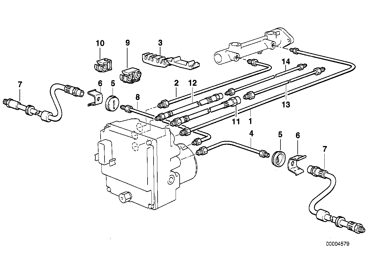 Tuberia de freno delantero ABS/ASC+T