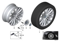 BMW 轻质铝合金轮辋 V 式轮辐 620 - 19''