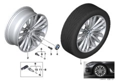 BMW 轻质铝合金轮辋 W 式轮辐 646 - 20''