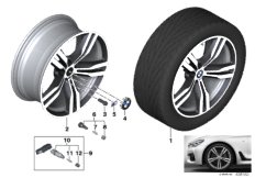 BMW 轻质铝合金轮辋 双轮辐 648M - 20''