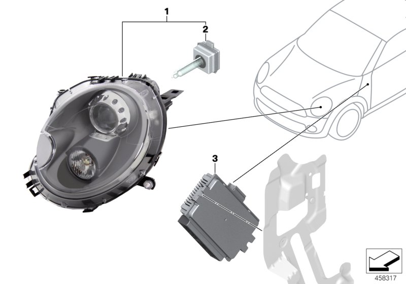 Σετ εκ των υστ.τοποθ.προβολ.Xenon 25 W