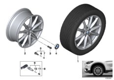 BMW 轻质铝合金轮辋 V 式轮辐 683 - 17''
