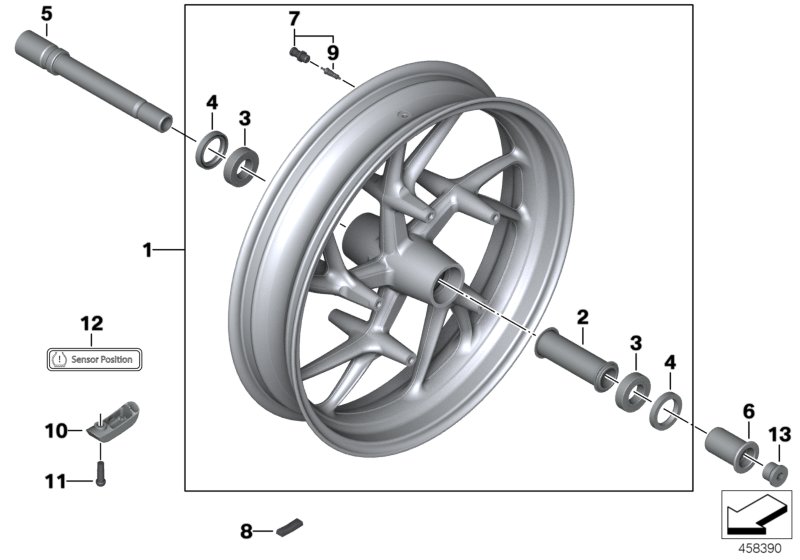 Cast rim, front