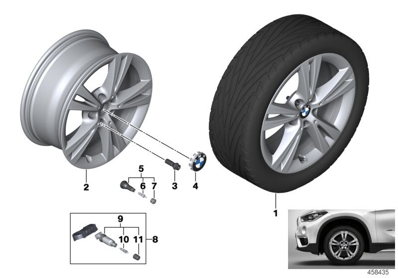 BMW lité kolo dvojitý paprs. 385 - 17''