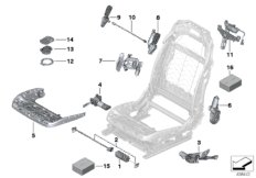 Seat, front, electrical system & drives
