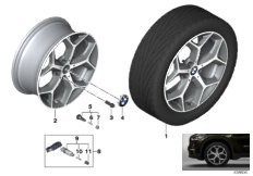 BMW 轻质铝合金轮辋 Y 型轮幅 569 - 18"