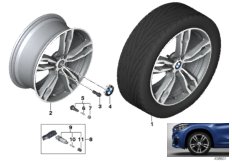 Roue LM BMW rayons doubles M 572M - 19"