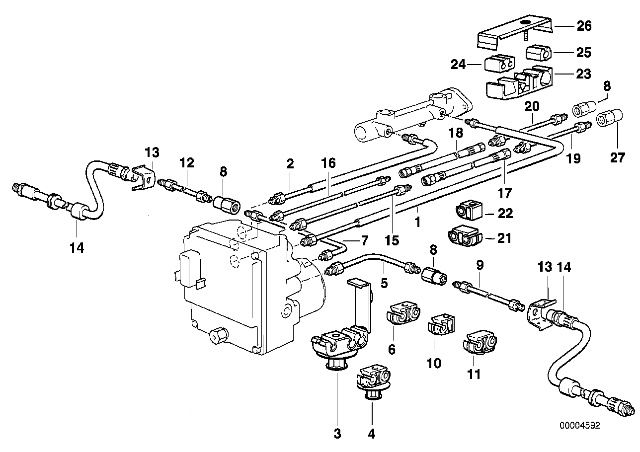 Bremsleitung vorne ABS/ASC+T