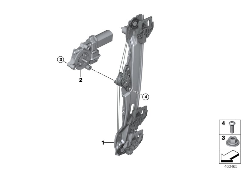 Deurvenstermechanisme achter