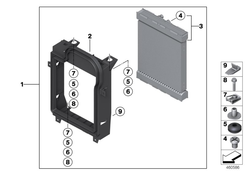 Additional cooler, wheel arch