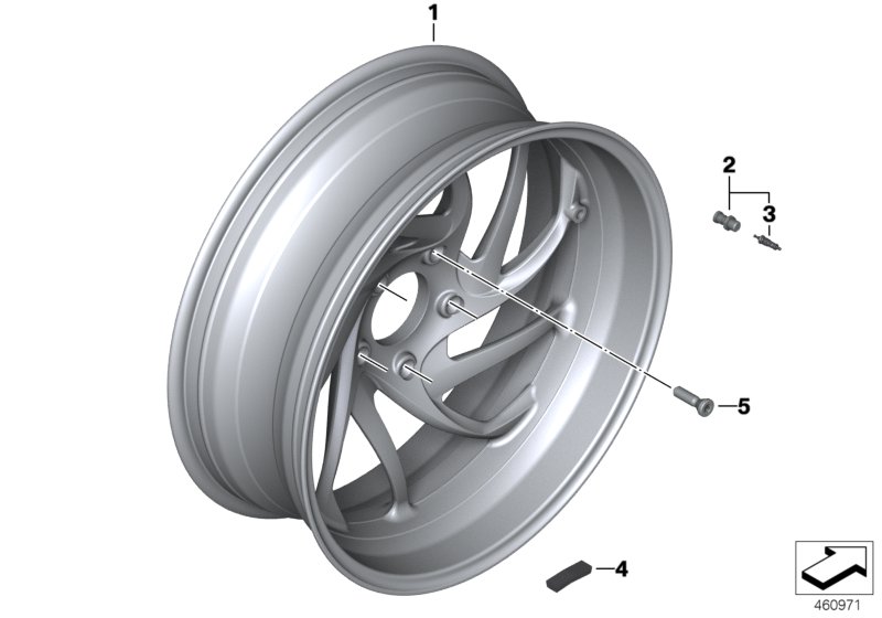 Cast rim, rear