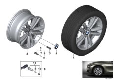 BMW 轻金属轮辋 V 型轮辐 656 - 16"
