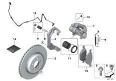 Front brake, brake pad power kit