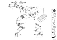 Intake silencer/Filter cartridge/HFM