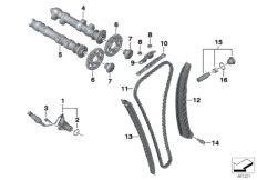 Timing gear - cam shaft/chain drive