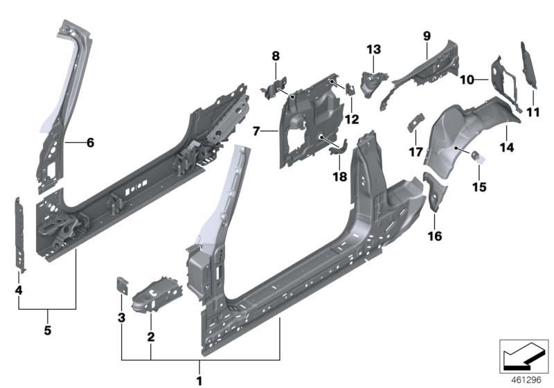 Nervure laterale-pieces separees