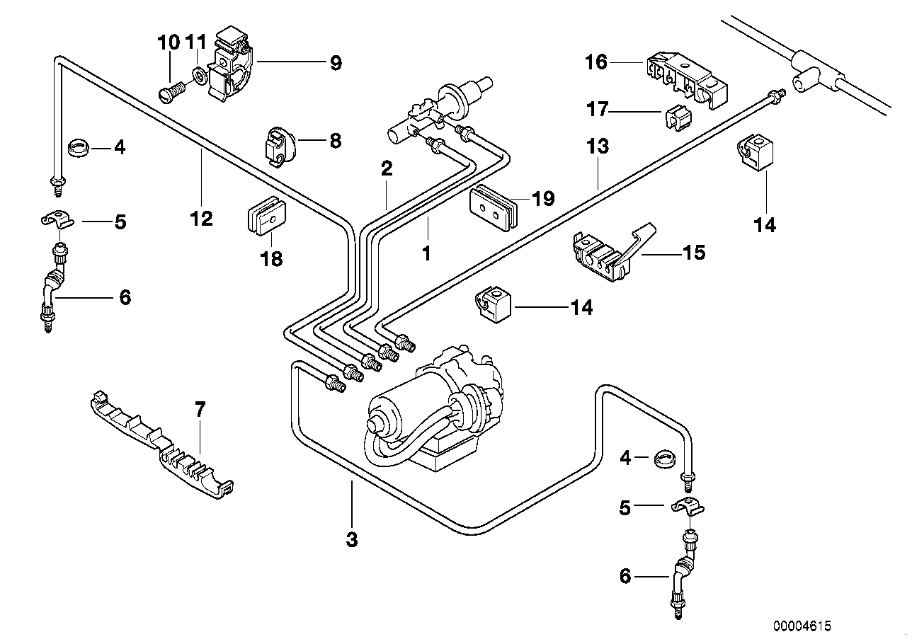 Bromsledningar fram ABS