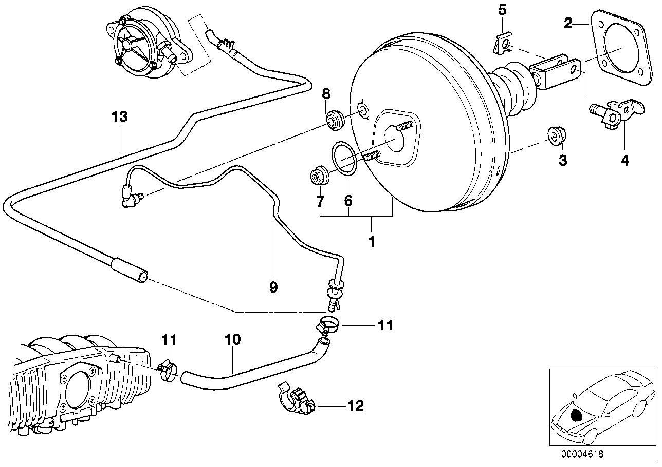 Power brake unit depression