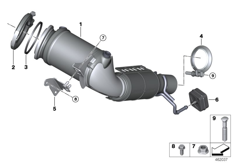 Engine-compartment catalytic converter