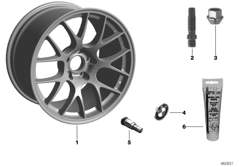 Light alloy rim