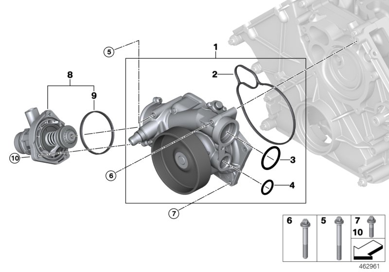 Cooling system - coolant pump/thermostat