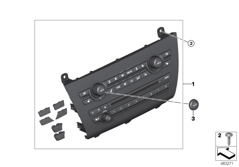 Radio and A/C control panel