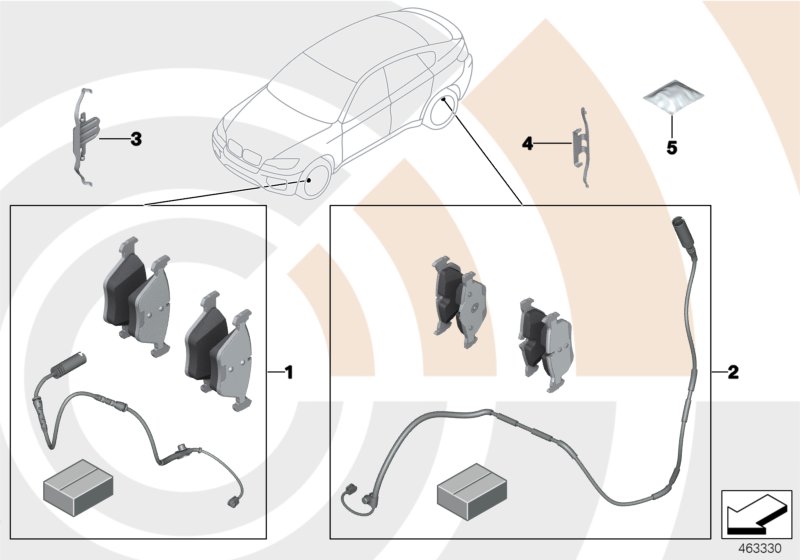 Service kit, brake pads / Value Line