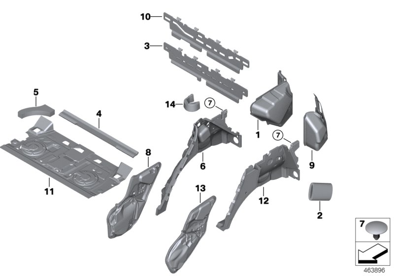 Sound insulating rear