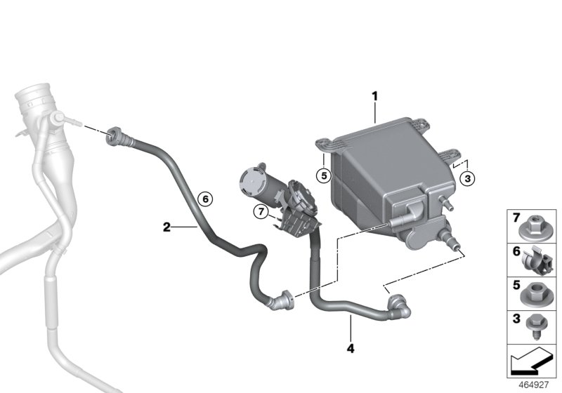 Filtre a charbon act./aeration carburant