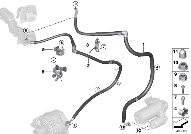 Startmotorkabel / Dynamokabel