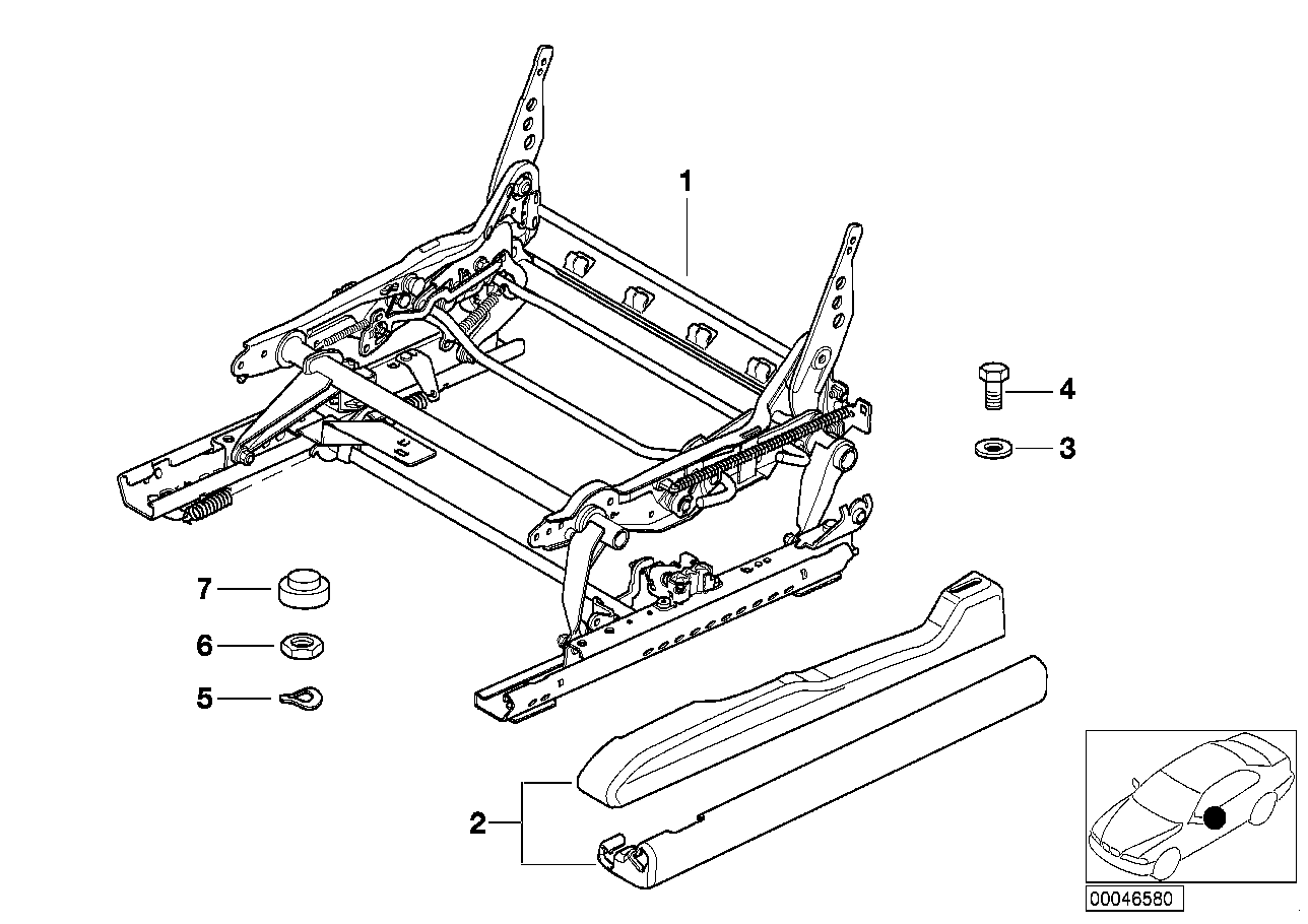 Sedile anterior.guida sedile mecc./pezzi