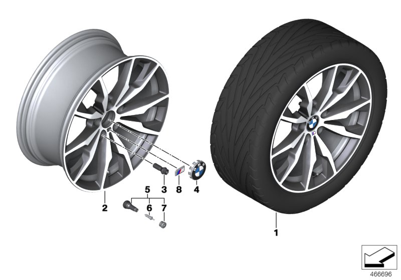 BMW LM kolo M dvoj.paprsek 680 - 20"