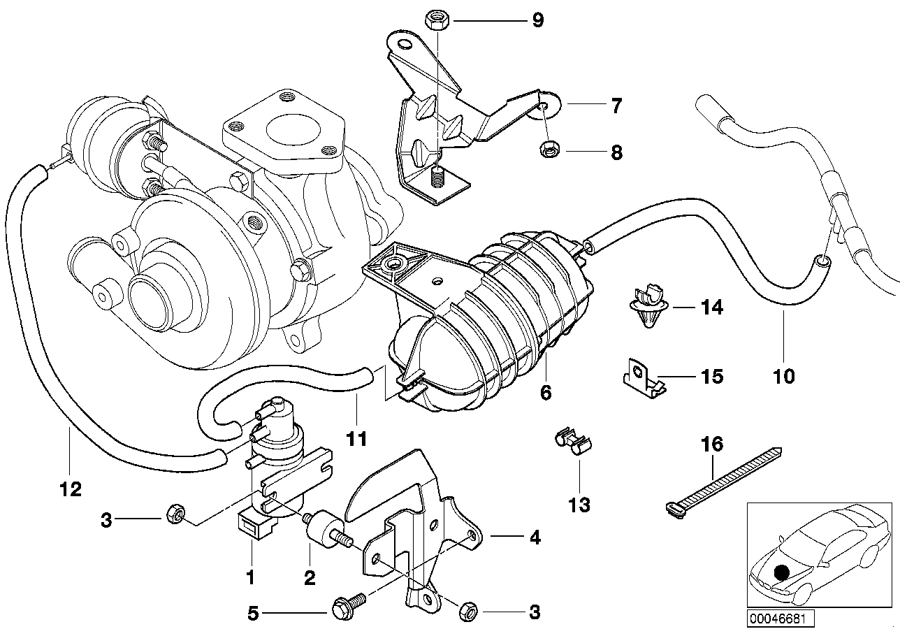 Vacum control-engine-turbo charger