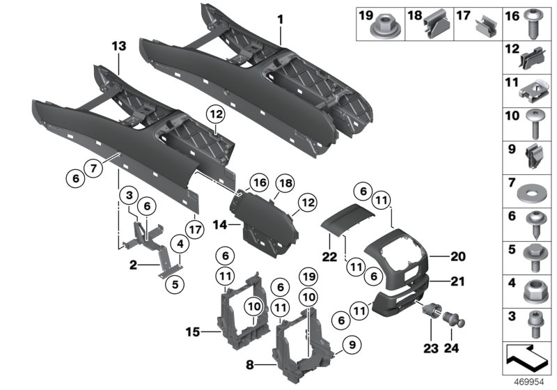 Carrier, centre console