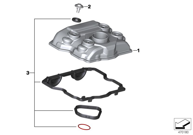 Cylinder head cover/Mounting parts