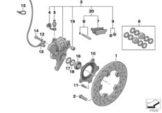 Rear wheel brake