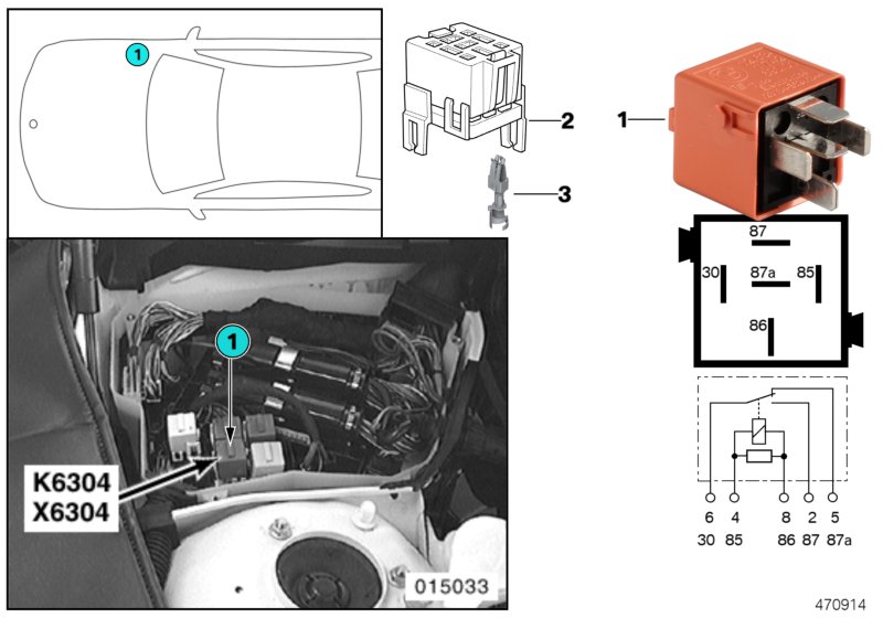 Relais pompe d'air secondaire K6304