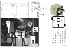 Relé Ventilador suplem. Intervalo K22