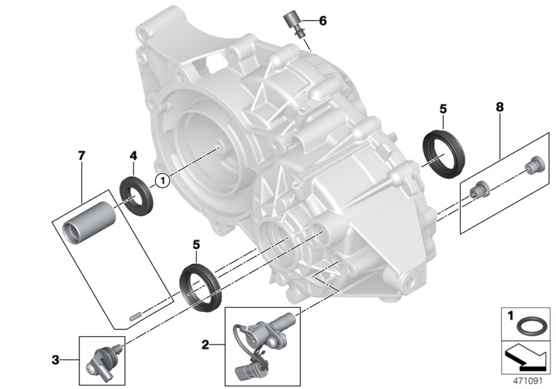 Electric gearbox, single parts