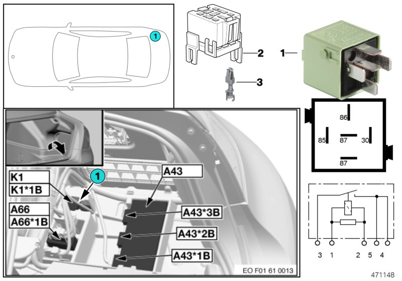 Compressor relay K1