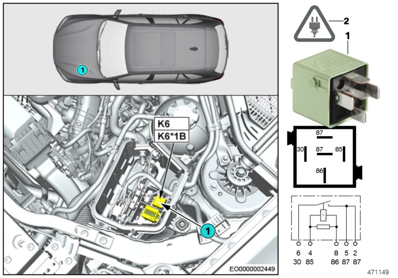 Relä motor DDE K6