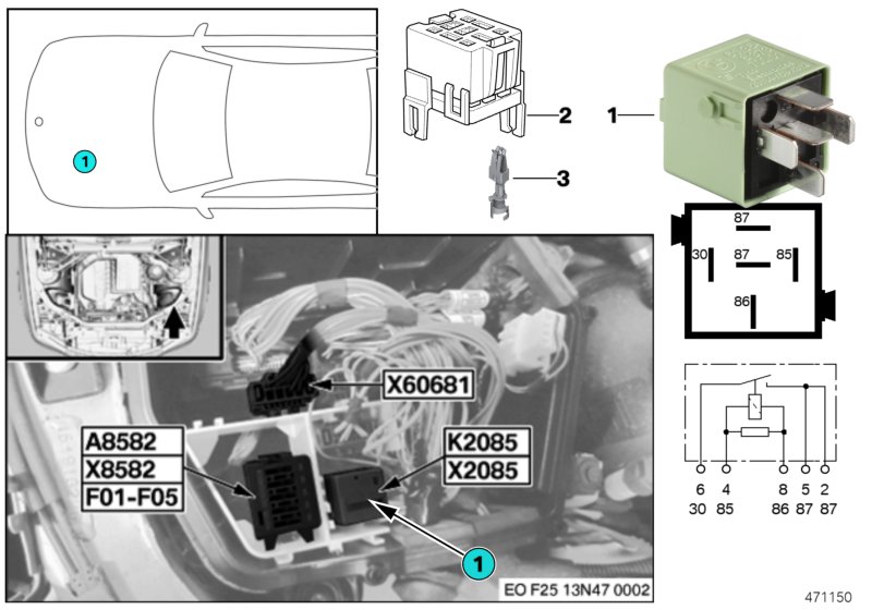 Relais K2085 moteur DDE