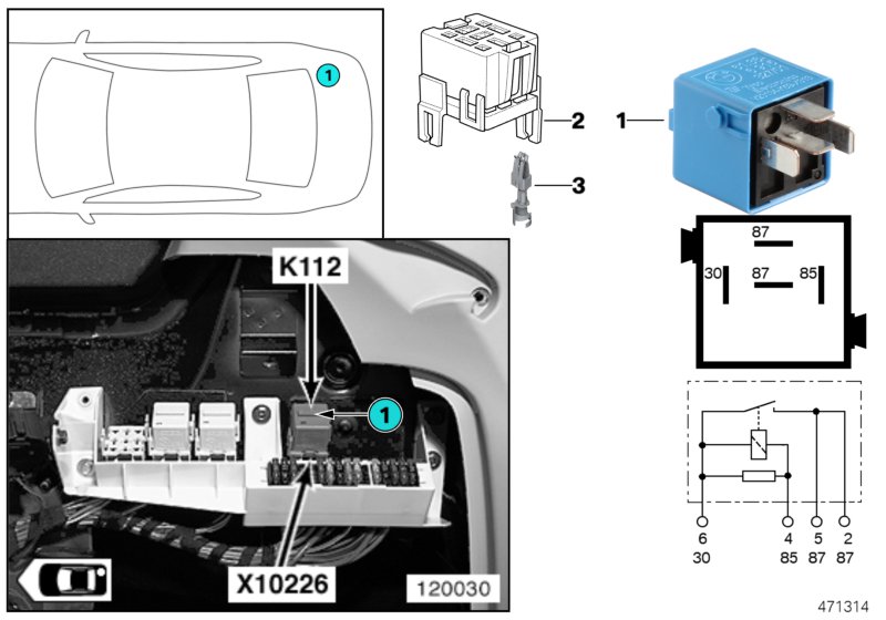 Relay, tailgate drive K112