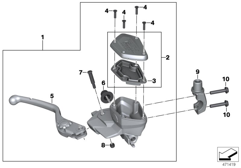 Handbrake control assembly