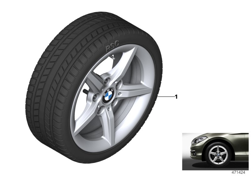 Winter wheel&tyre star spoke 654