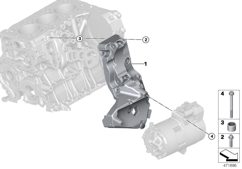 Motor gövdesi, Montaj parçaları