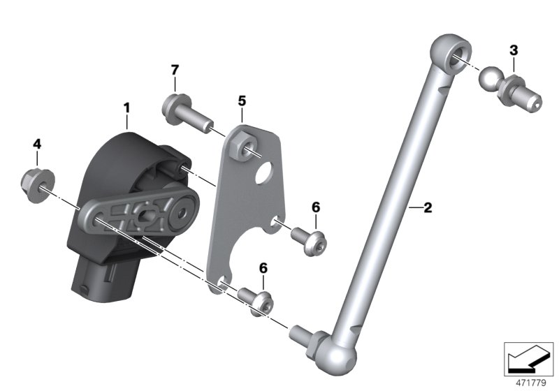 Sensor de nível de altura dianteiro